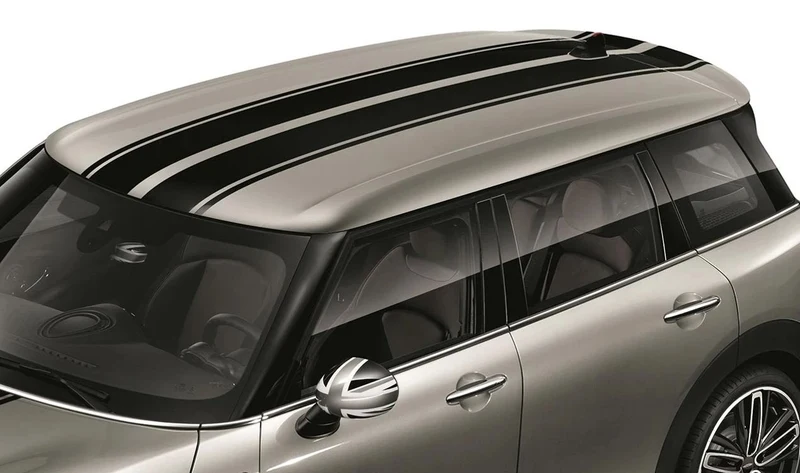 Kit de franjas deportivas de techo negro OEM 51142413156 para MINI Clubman F54, F54 LCI con techo de cristal. Original MINI