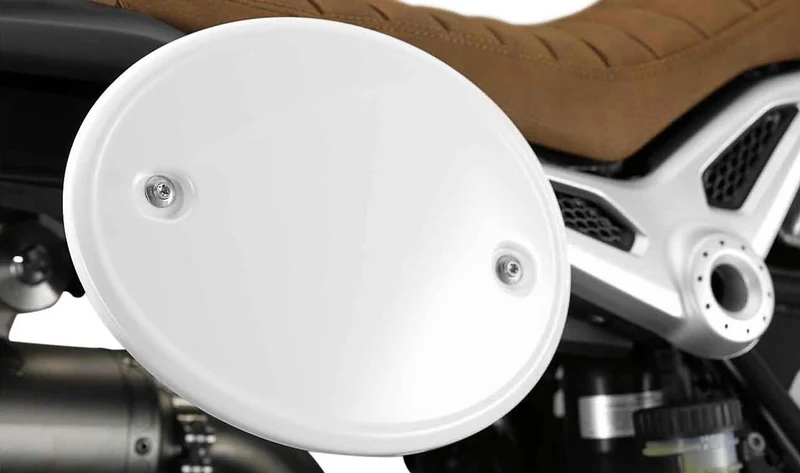 Juego de paneles portanúmeros altos blanco alpino OEM 77318394220 para motos BMW R nineT, R nineT Pure, R nineT Scrambler, R nineT Racer, R nineT Urban G/S. Original BMW Motorrad