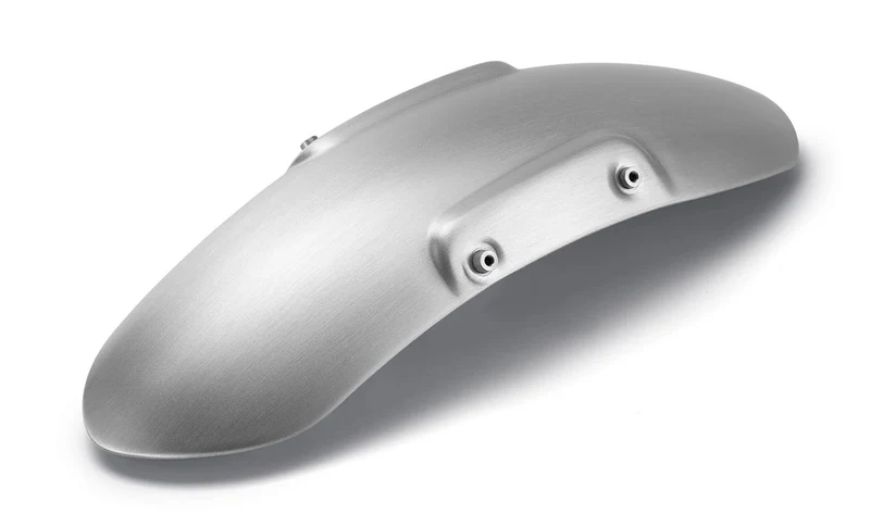 Cubre-rueda delantero de aluminio cepillado a mano Option 719 OEM 46611540898 para motos BMW R nineT K21 (2020-2023). Original BMW Motorrad