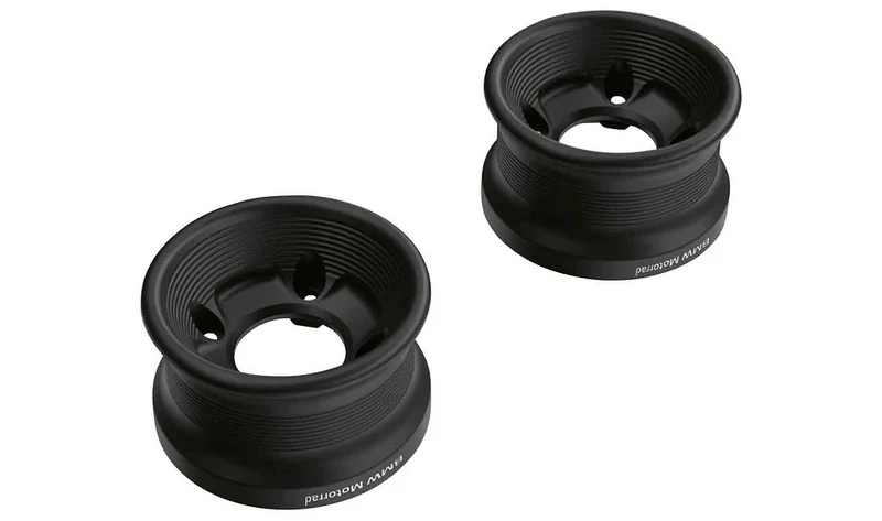 Juego de tapas finales de silenciador trasero negro OEM 77112469287 para motos BMW R 18, R 18 Classic, R 18 B, R 18 Transcontinental… y más. Original BMW Motorrad