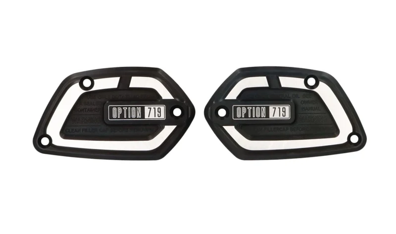 Tapa izquierda del depósito de expansión Option 719 Shadow OEM 32721542055 para motos BMW R nineT, R nineT Pure, R nineT Scrambler, R nineT Urban G/S... y más. Original BMW Motorrad