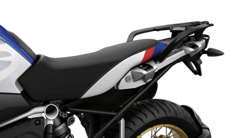 Asiento alto Rally con placa portaequipajes OEM 77348404276 para motos BMW R 1250 GS, R 1250 GS Adventure, R 1200 GS y R 1200 GS Adventure. Original BMW Motorrad