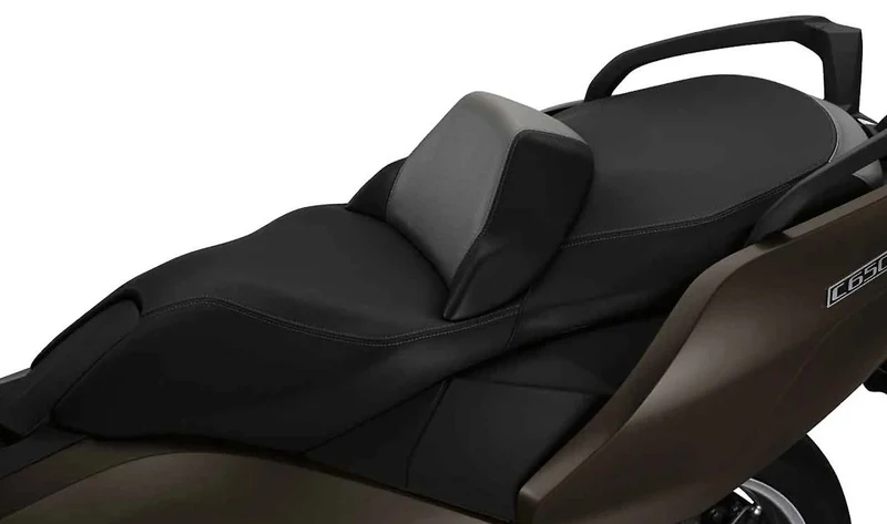 Asiento corrido Exclusive con calefacción negro/gris altura estándar OEM 77348527042 para motos BMW C 650 GT (K19) 2011-2020. Original BMW Motorrad.