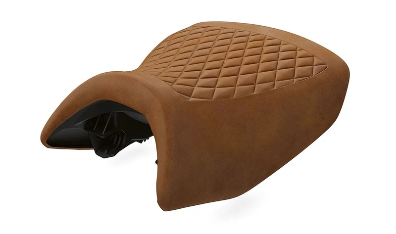 Asiento del conductor calefactable marrón silla de montar OEM 52538393633 para motos BMW K 1600 GT, K 1600 GTL. Original BMW Motorrad.