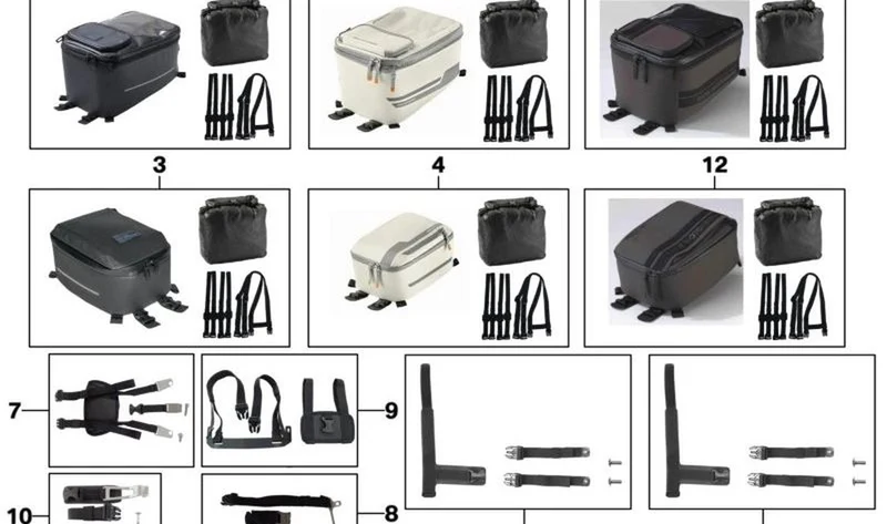 Conexión para mochila sobredepósito OEM 77455A5CE48 para motos BMW R 1300 GS (KA1) desde 06/2023. Original BMW Motorrad.