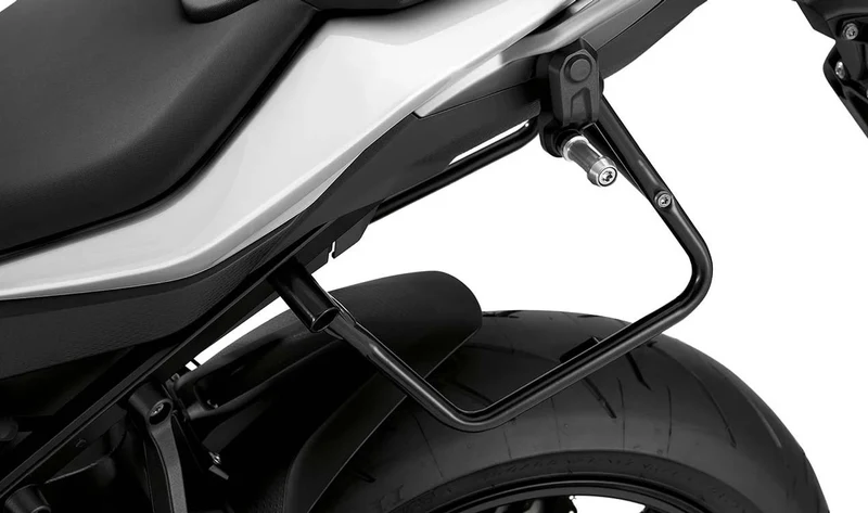 Porta maletas derecho negro OEM 46548548740 para motos BMW S 1000 XR K49 (2015-2019). Original BMW Motorrad.