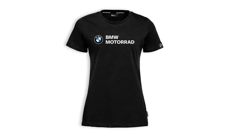 Camiseta de mujer negra talla XL OEM 76615B3E516 válida para motos BMW. Original BMW Motorrad.