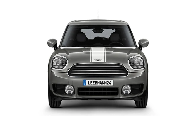 Kit de franjas deportivas blanco delantero y portón trasero OEM 51142464292 para MINI Countryman F60, F60 LCI Cooper… y más. Original MINI