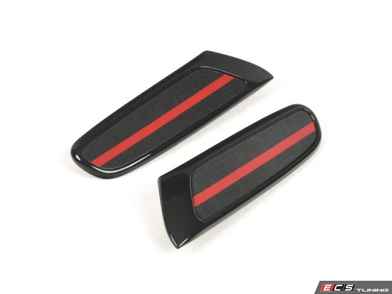Kit de embellecedores laterales pequeños JCW Stitched Carbono OEM 51132466564 para MINI F55, F56, F56 BEV, F57… y más. Original MINI.