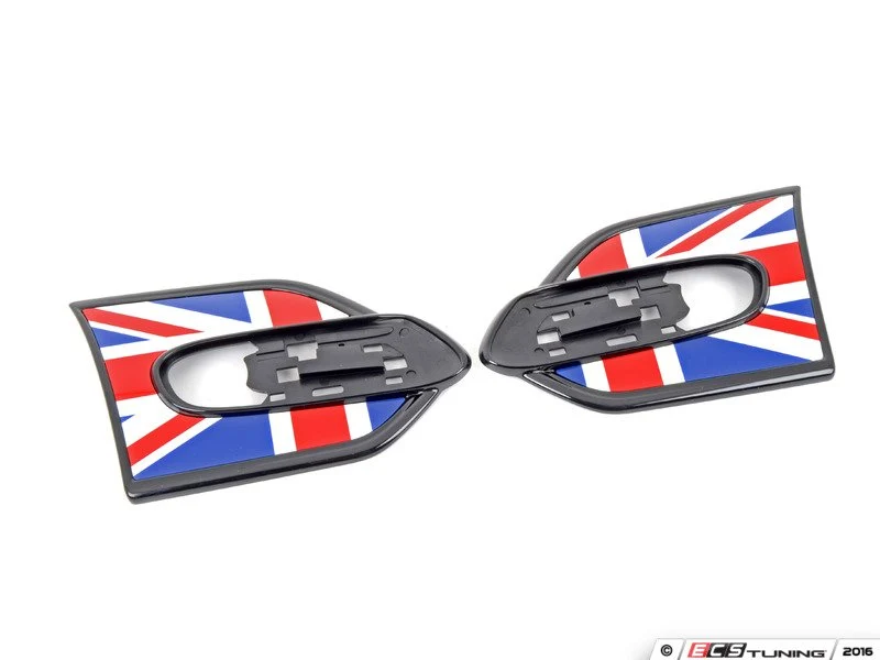 Moldura decorativa lateral izquierda Union Jack OEM 51142339313 para MINI F55, F56, F56 BEV, F57. Original MINI.