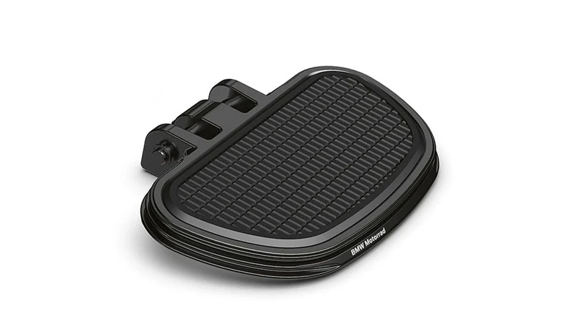 Estribo reposapiés del pasajero delantero negro mate/negro brillo OEM 77259444475 para motos BMW Heritage… y más. Original BMW Motorrad.