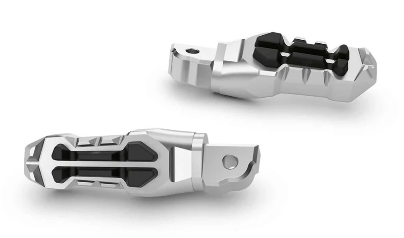 Reposapiés del pasajero derecho M plata anodizada OEM 77259457354 para motos BMW S 1000 XR, M 1000 XR… y más. Original BMW Motorrad