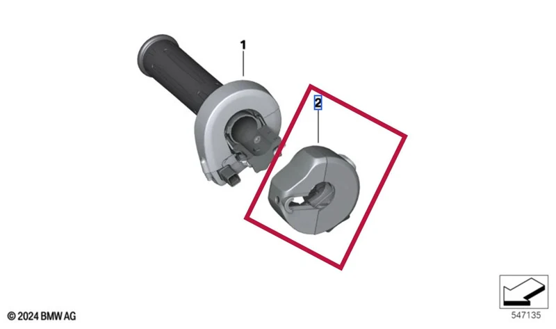 Interruptor combinado derecho OEM 61318394244 para motos BMW R nineT, R nineT Pure, Scrambler, Racer, Urban G/S, C 400 GT, C 400 X. Original BMW Motorrad