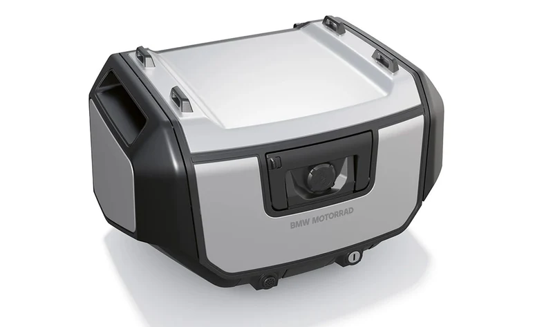 Top case Vario trasero negro 28-36 l OEM 77435B51B35 para motos BMW R 1300 GS (KA1). Original BMW Motorrad.