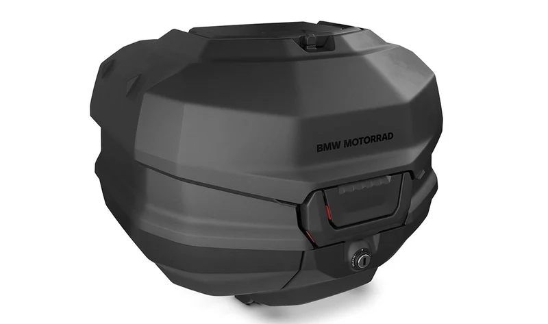 Cofre superior electrificado 43,5 L negro OEM 77438829760 para motos BMW C 400 GT (K08), C 400 X (K09). Original BMW Motorrad.