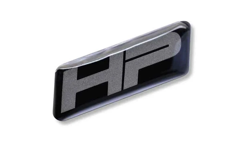Distintivo HP autoadhesivo negro/plata OEM 71607708659 para motos BMW K1200S, K1300S, K1200R, K1300R, R1200GS, R1200RT, S1000RR... y más. Original BMW Motorrad