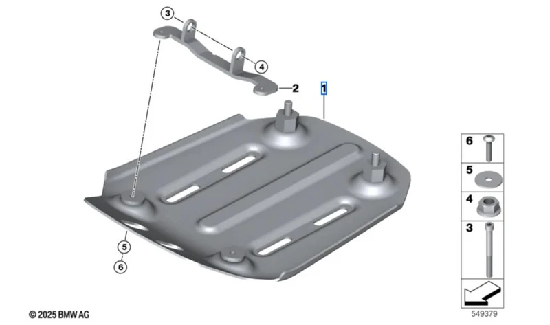Cubrecárter delantero plata OEM 11845A89209 para motos BMW R 12 nineT, R 12 nineT A2, R 12, R 12 G/S. Original BMW Motorrad.