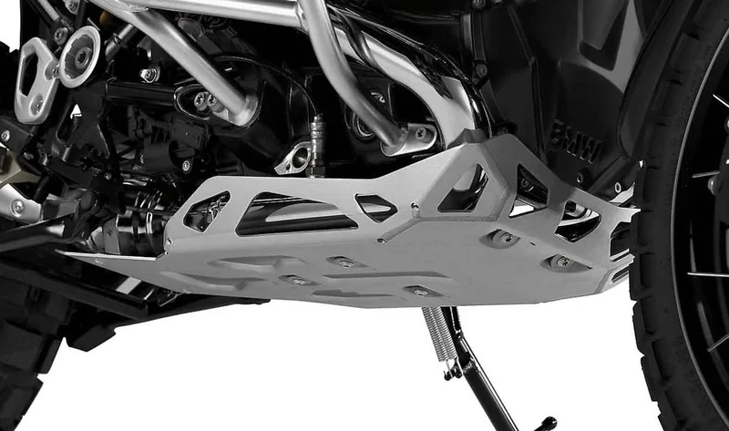 Protector de motor Enduro de aluminio anodizado OEM 77148533747 para motos BMW R 1200 GS, R 1200 GS Adventure… y más. Original BMW Motorrad.