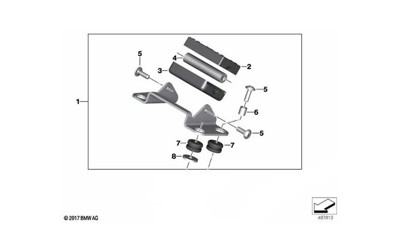 Soporte de navegación negro OEM 77538388827 para motos BMW G 310 GS, G 310 R. Original BMW Motorrad.