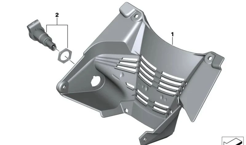 Cubierta del regulador de tensión OEM 77315A66499 para motos BMW R 1300 GS (KA1, desde 06/2023). Original BMW Motorrad.