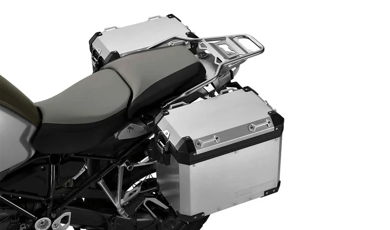 Maleta lateral izquierda de aluminio 44 litros OEM 77411539593 para motos BMW R 1200 GS, R 1250 GS, R 1200 GS Adventure, R 1250 GS Adventure, F 850 GS, F 900 GS, F 850 GS Adventure, F 900 GS Adventure. Original BMW Motorrad.
