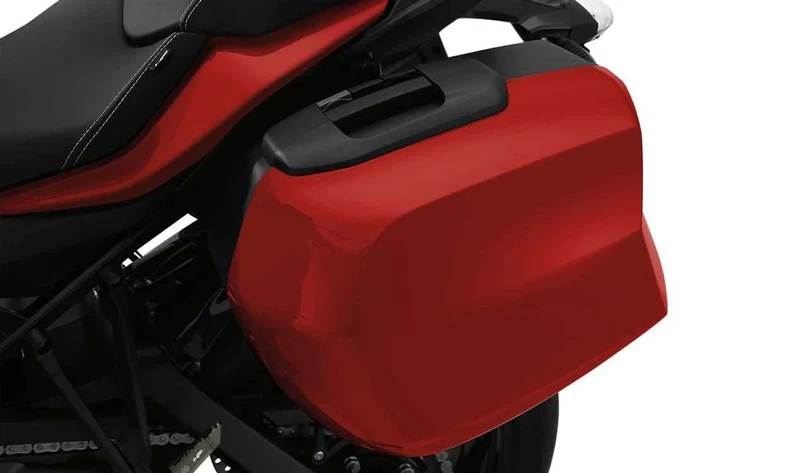Maleta Touring izquierda Racing Red OEM 77418556479 para motos BMW S 1000 XR K49 (2014-2019). Original BMW Motorrad