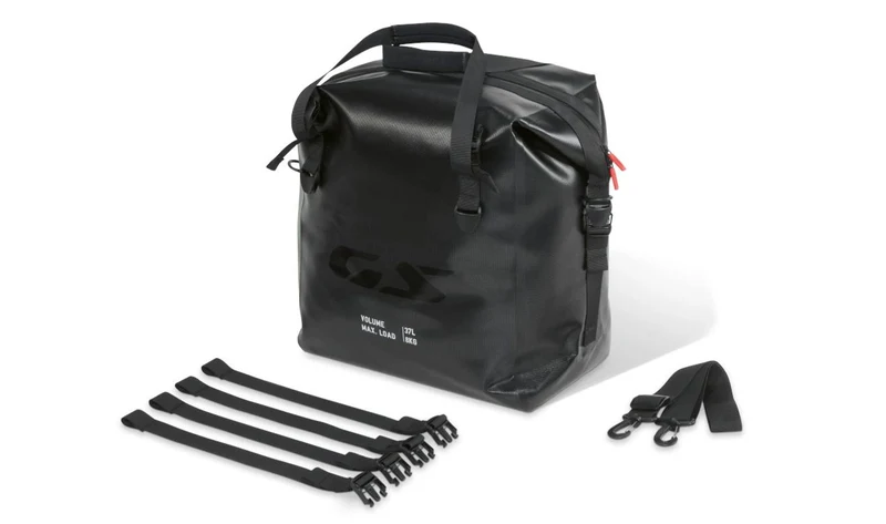 Bolsa interior impermeable para top case pequeño de aluminio negro OEM 77435B30A80 para motos BMW R 1300 GS Adventure. Original BMW Motorrad.
