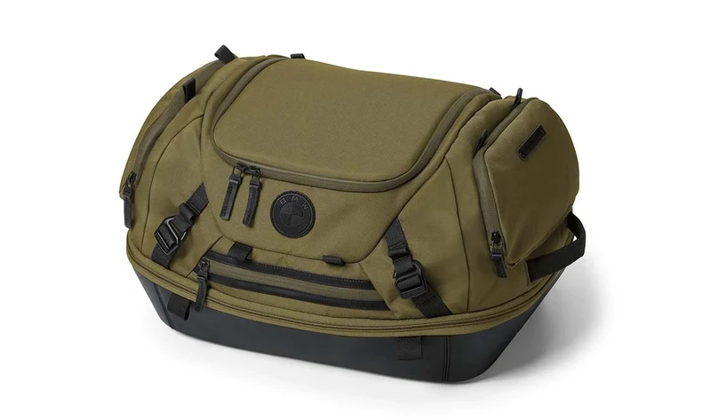 Bolsa trasera pequeña Soulfuel verde/negro OEM 77495A757A3 para motos BMW R 1300 GS, R 1250 GS, R 1250 RT, S 1000 XR, F 900 XR, C 400 GT, G 310 GS... y más. Original BMW Motorrad
