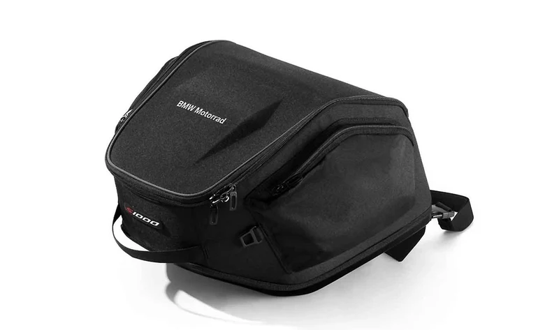 Bolsa trasera negra 20 l OEM 77492463726 para motos BMW S 1000 R, S 1000 RR, M 1000 R… y más. Original BMW Motorrad.
