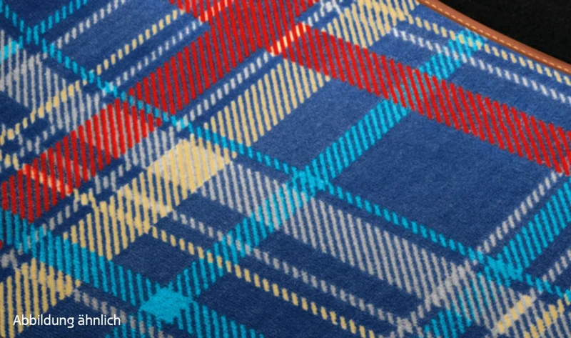 Juego de alfombrillas textiles traseras azul Speedwell OEM 51472358061 para MINI F55, F55 LCI, F65 volante a la izquierda. Original MINI.