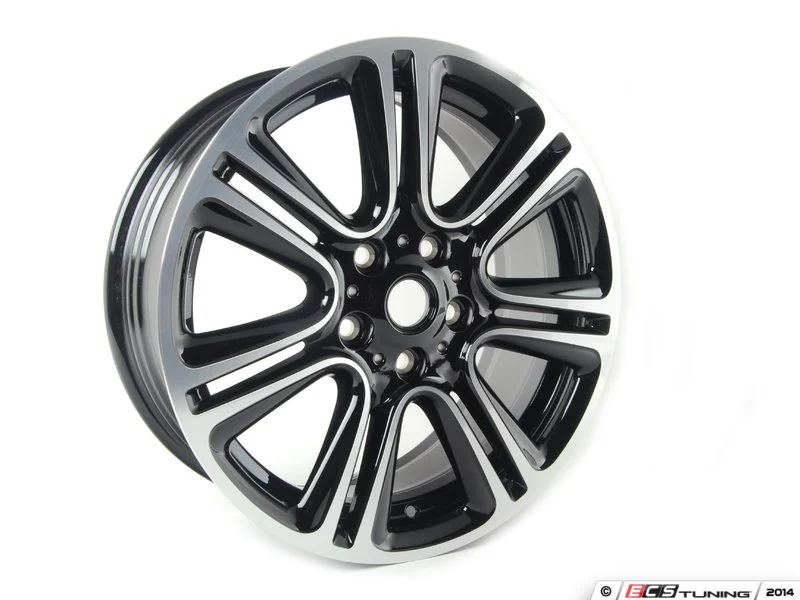 Llanta de aleación 18" 7,5J ET52 Twin Spoke R135 bicolor negro/pulido OEM 36109808516 para MINI Countryman R60, Paceman R61... y más. Original MINI.