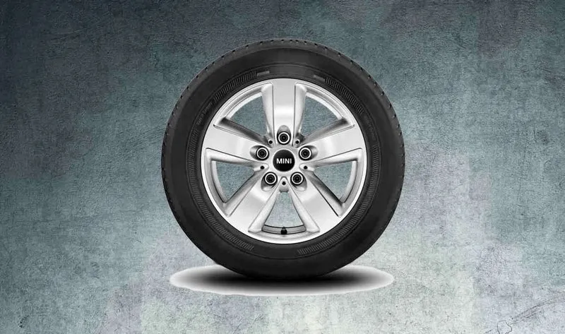 Llanta de aleación 5-Star Air Spoke 140 plata 6,5Jx16 ET46 OEM 36109811729 para MINI Countryman R60, MINI Paceman R61... y más. Original MINI.