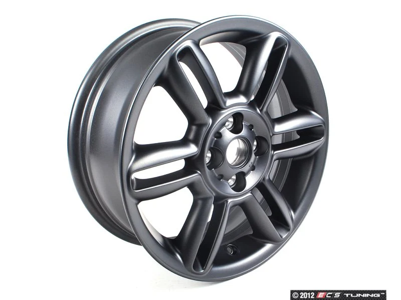 Llanta de aleación ligera negra 6,5Jx16 ET48 OEM 36116793404 para MINI R56, R55 Clubman, R57 Cabrio, R58 Coupé, R59 Roadster... y más. Original MINI.