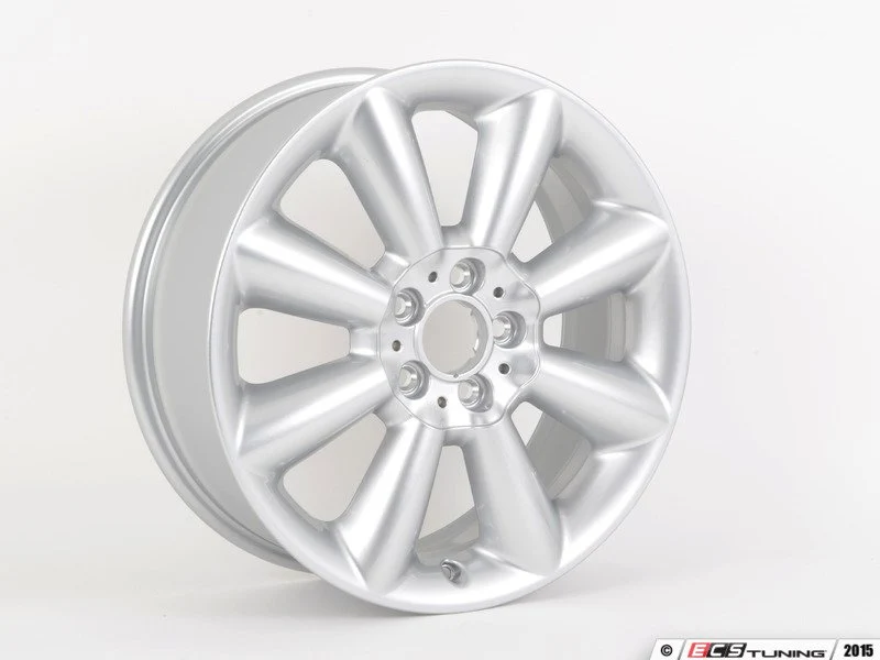 Llanta de aleación ligera MINI 7Jx18 ET54 plata (bright silver) OEM 36116855116 para MINI F55, F56, F57… y más. Original MINI.