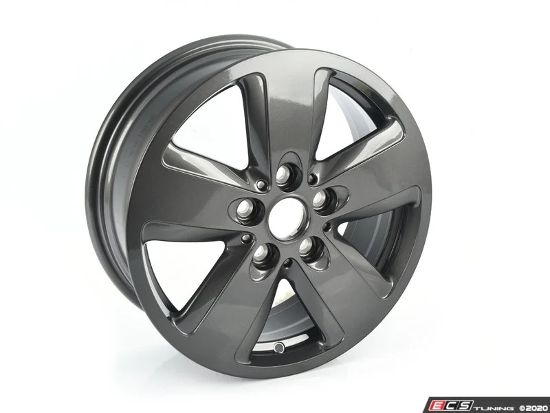 Llanta de aleación ligera 16" 6,5J ET54 Spectre Grey Dark Metallic OEM 36116887935 para MINI F55, F56, F56 BEV, F57 Cabrio… y más. Original MINI.
