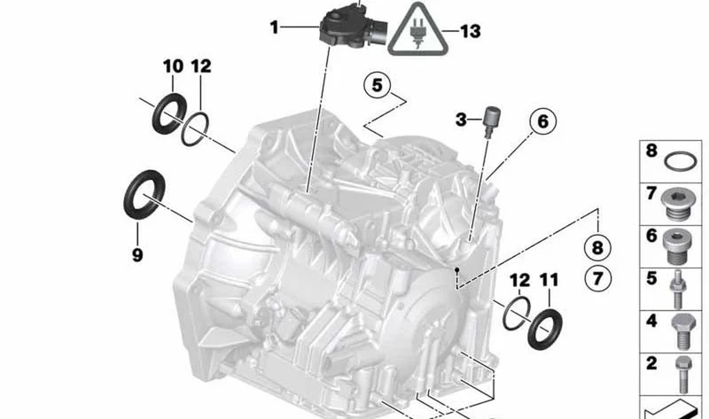 Válvula de ventilación OEM 24117551993 para MINI R52, R53 Cooper S. Original MINI.