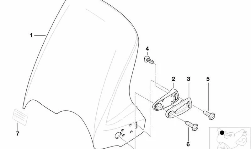 Tornillo cortante OEM 46637653640 para BMW R1150GS (R21) 1999-2003. Original BMW Motorrad.