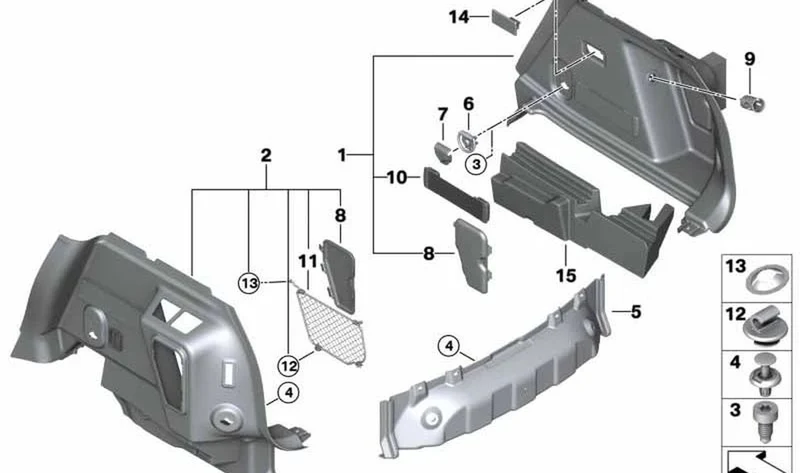Tapa de servicio izquierda OEM 51477492869 para MINI Countryman F60, F60 LCI. Original MINI.