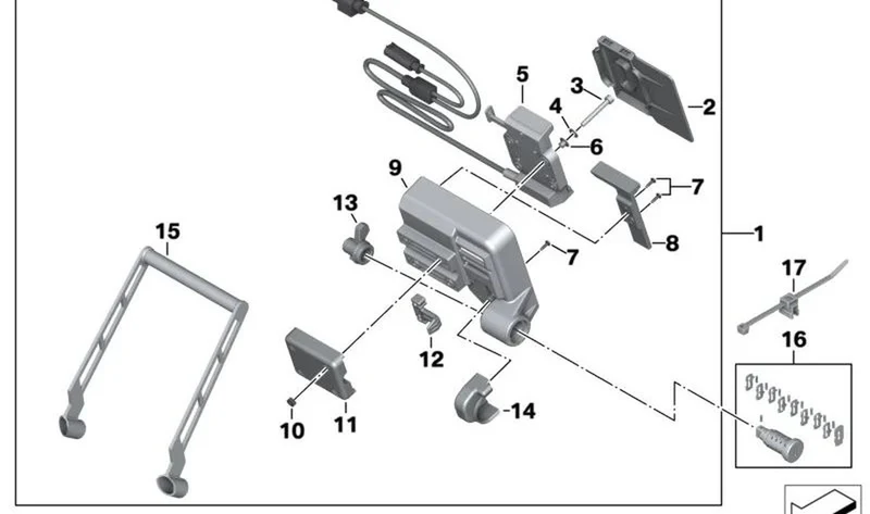 Juego de reparación de cilindro de cierre OEM 51258393958 para motos BMW F750GS, F850GS, F900R, F900XR... y más. Original BMW Motorrad.