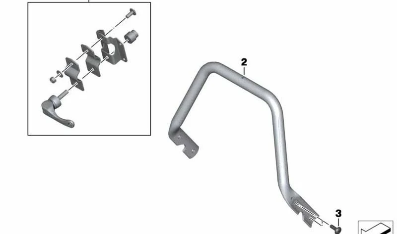 Juego de soportes para Navigator OEM 71607713903 para motos BMW R1200GS, R1200GS Adventure, F800GS Adventure. Original BMW Motorrad.