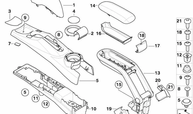 Anillo de adorno consola freno mano OEM 51169144194 para MINI Cabrio R52 (2002-2008). Original MINI.