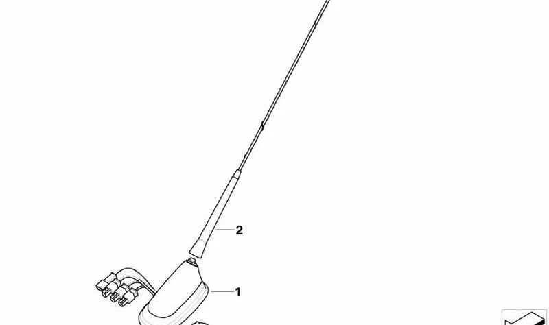 Pie de antena OEM 65206930976 para MINI Cabrio R52 (11/2002 - 07/2008). Original MINI.