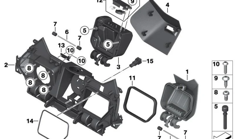 Gancho de cierre OEM 46639828164 para BMW Motorrad C400GT, C400X, CE04... y más. Original BMW Motorrad.