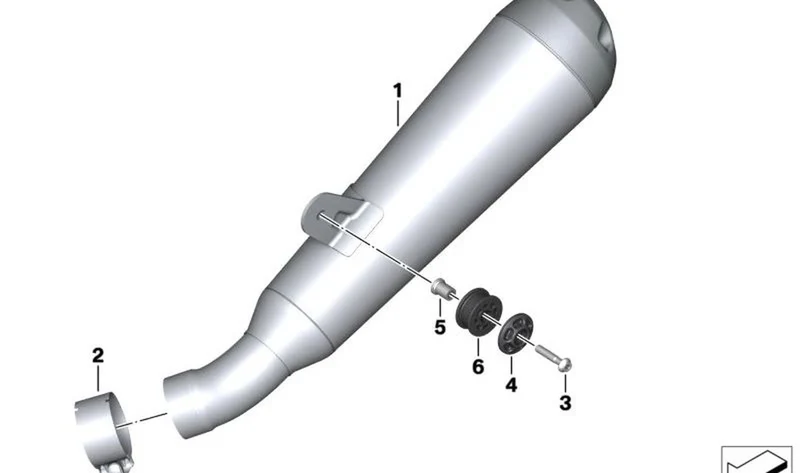 Abrazadera de escape OEM 18517726826 para motos BMW R nineT, R 1200 GS, R 1250 GS, R 1200 RT, R 1250 RT, R 1200 R, R 1250 R, R 1200 RS, R 1250 RS... y más. Original BMW Motorrad.
