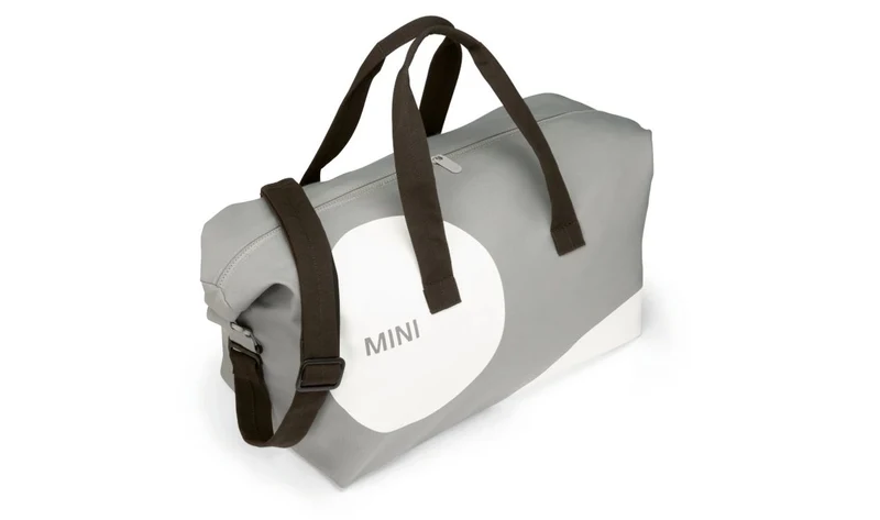 Bolsa de viaje MINI Car Face Detail gris/blanco OEM 80225B320D3. Válido para BMW y MINI. Original MINI.