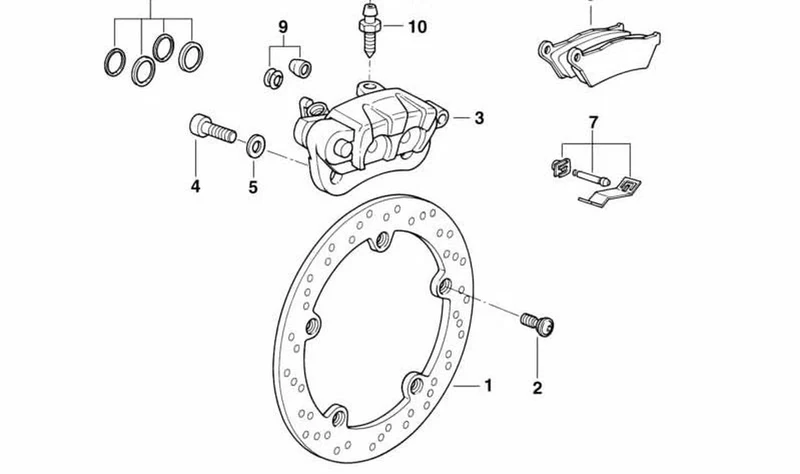 Tornillo de ventilación M6 OEM 34212314017 para motos BMW R 850 GS, R 1100 GS, R 1150 GS, R 1200 C... Original BMW Motorrad.