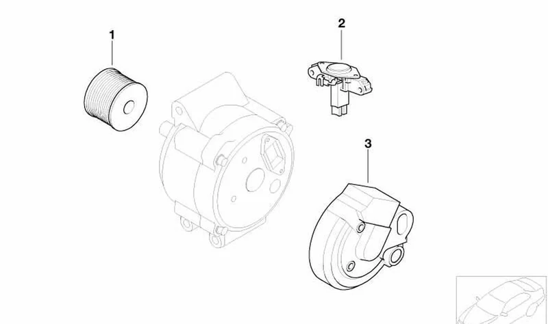 Caperuza de generador OEM 12317512171 para MINI R50, R52, R53. Original MINI.