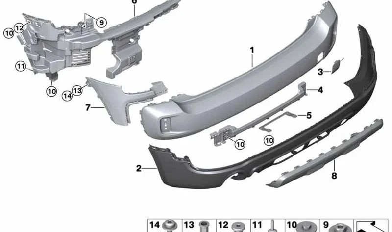Alojamiento Smart Opener delantero OEM 51127401870 para MINI Countryman F60. Original MINI.