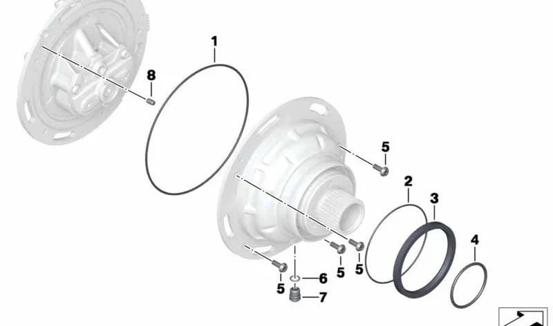 Retén para eje OEM 07119908488 para BMW Motorrad C evolution K17 (04/2013 - 07/2020). Original BMW Motorrad.