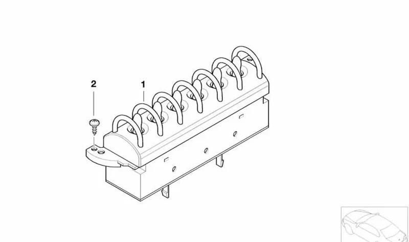 Unidad interruptores consola central OEM 61316958031 para MINI R50, R53, Cabrio R52. Original MINI.
